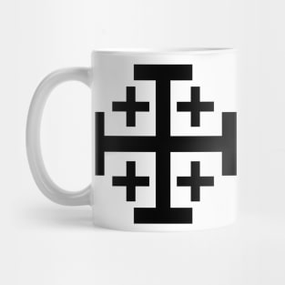 Jerusalem Cross (black) Mug